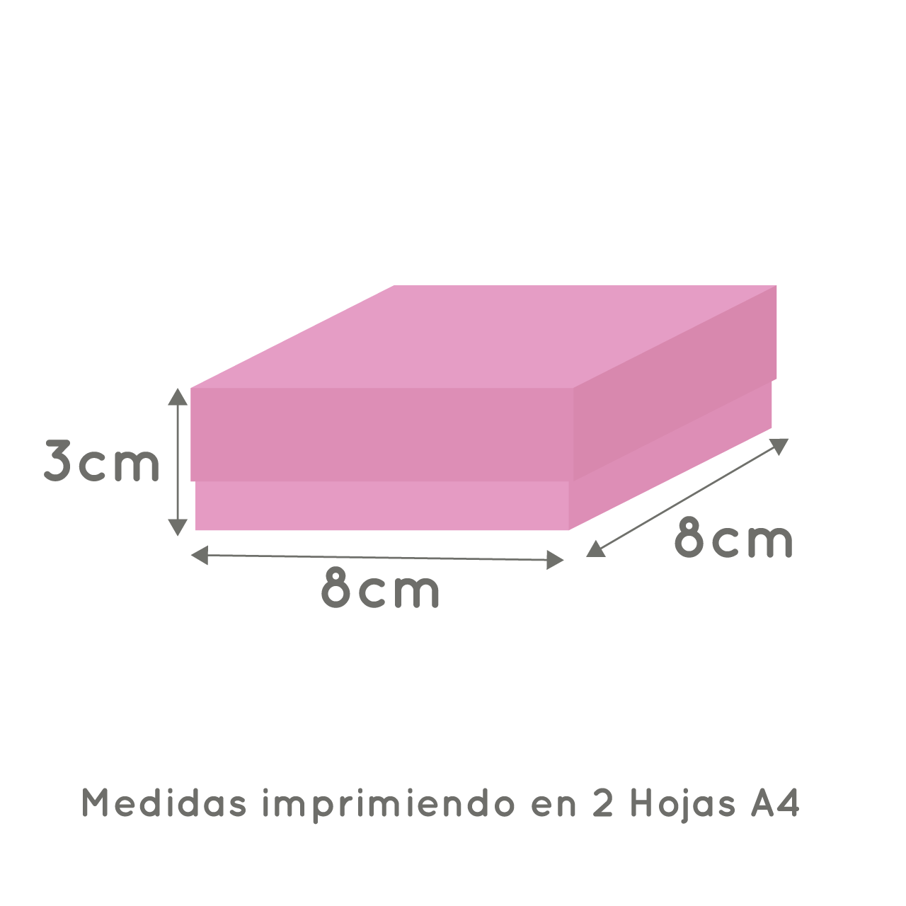 Molde Caja para llavero 8x8x3 - Imagen 2