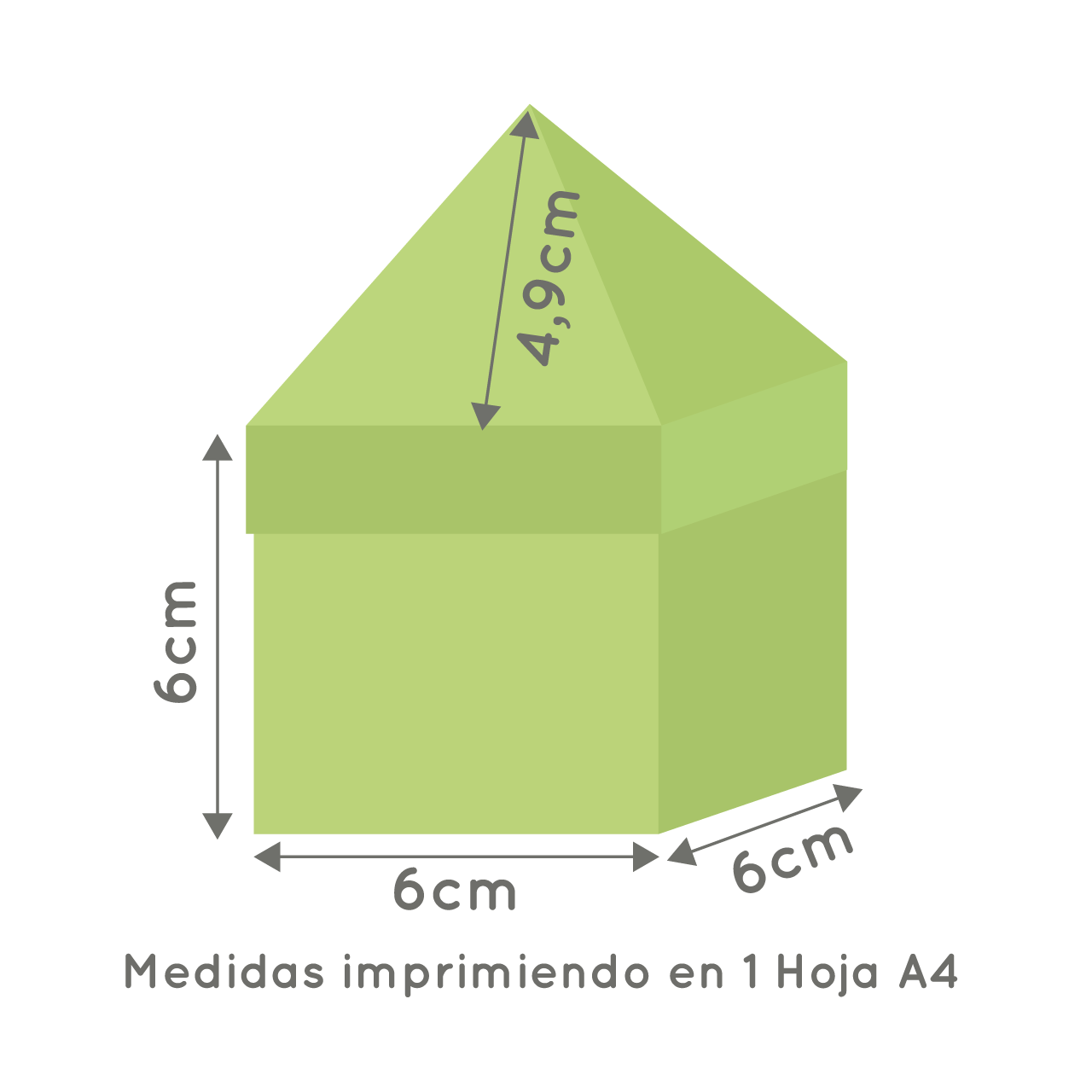 Molde caja casita carpita con techo de tapa recto - Imagen 2