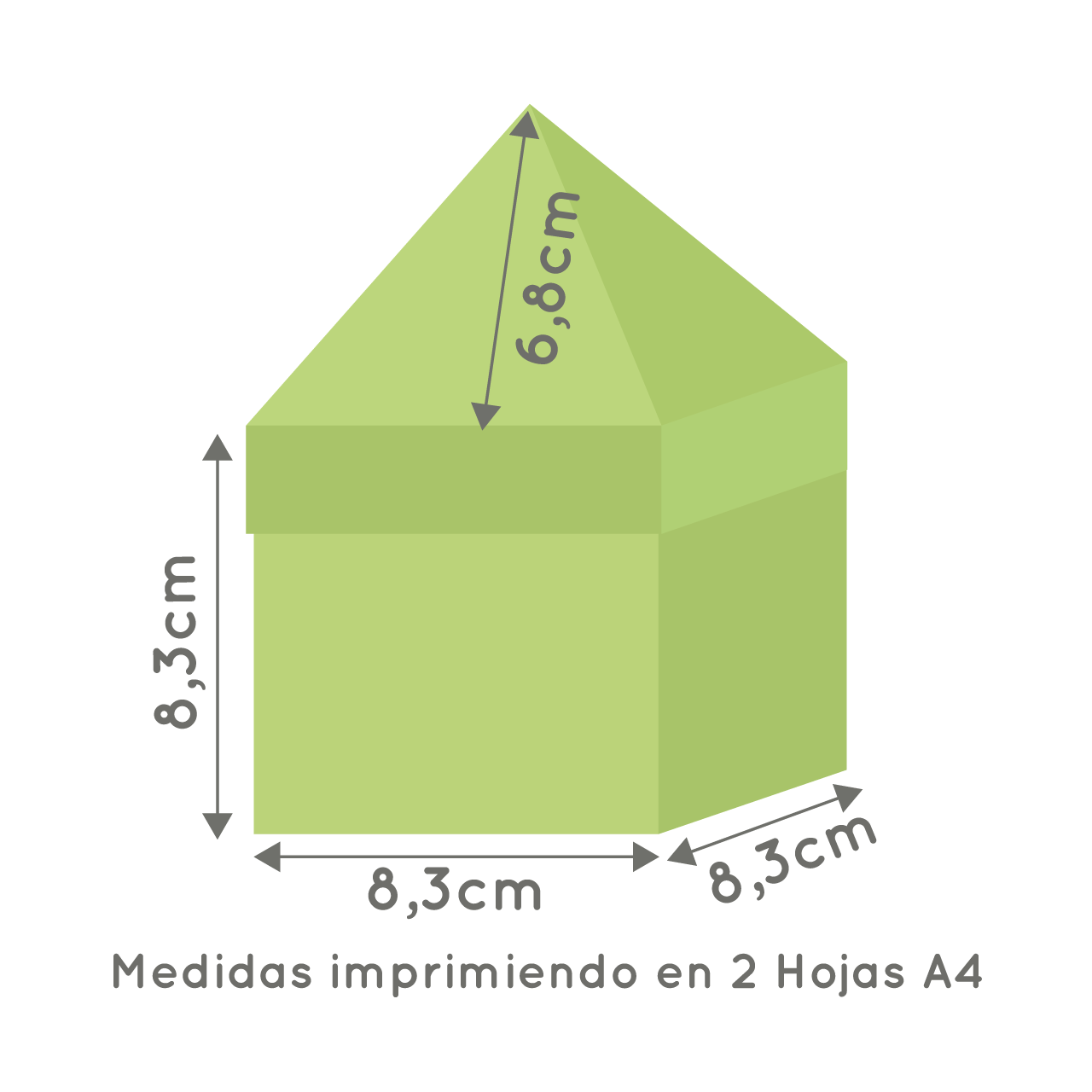 Molde caja casita carpita con techo de tapa recto - Imagen 3
