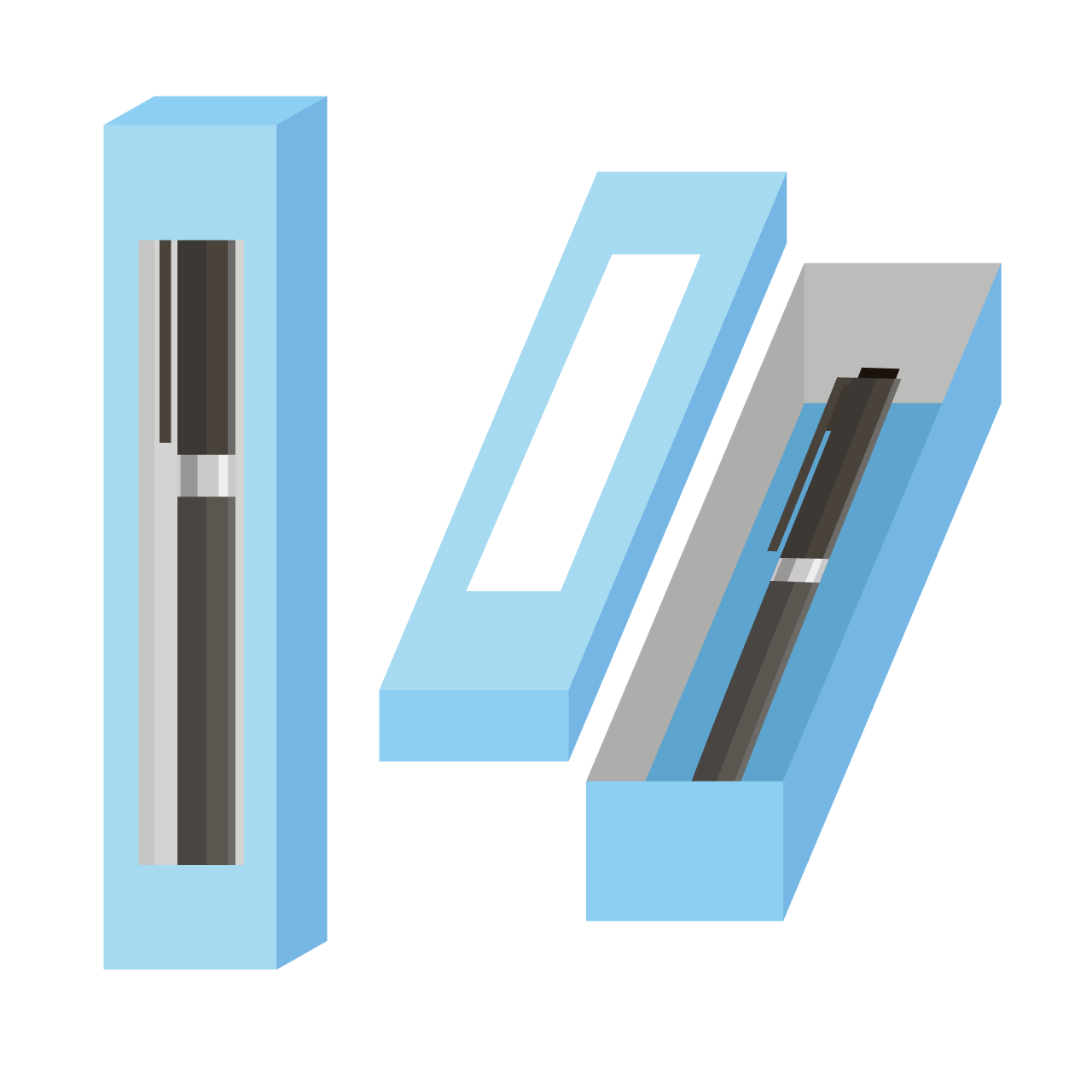 Molde Caja para lapicera con tapa ancha