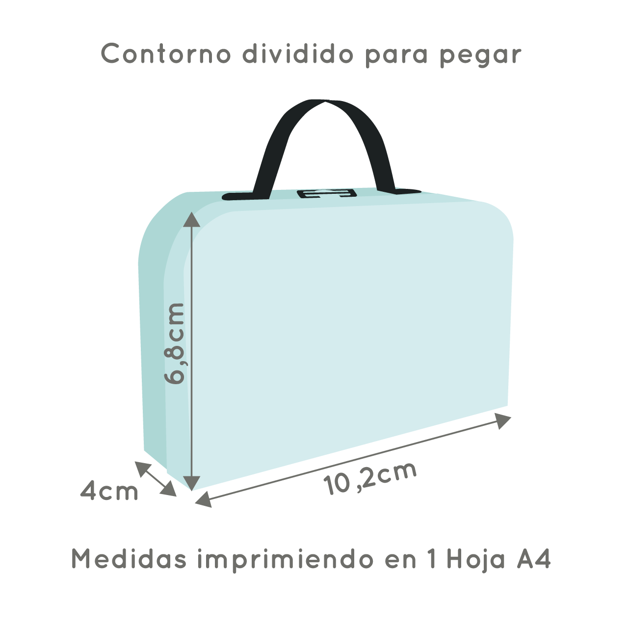 Molde caja valija maletin puntas redondeadas - Imagen 4