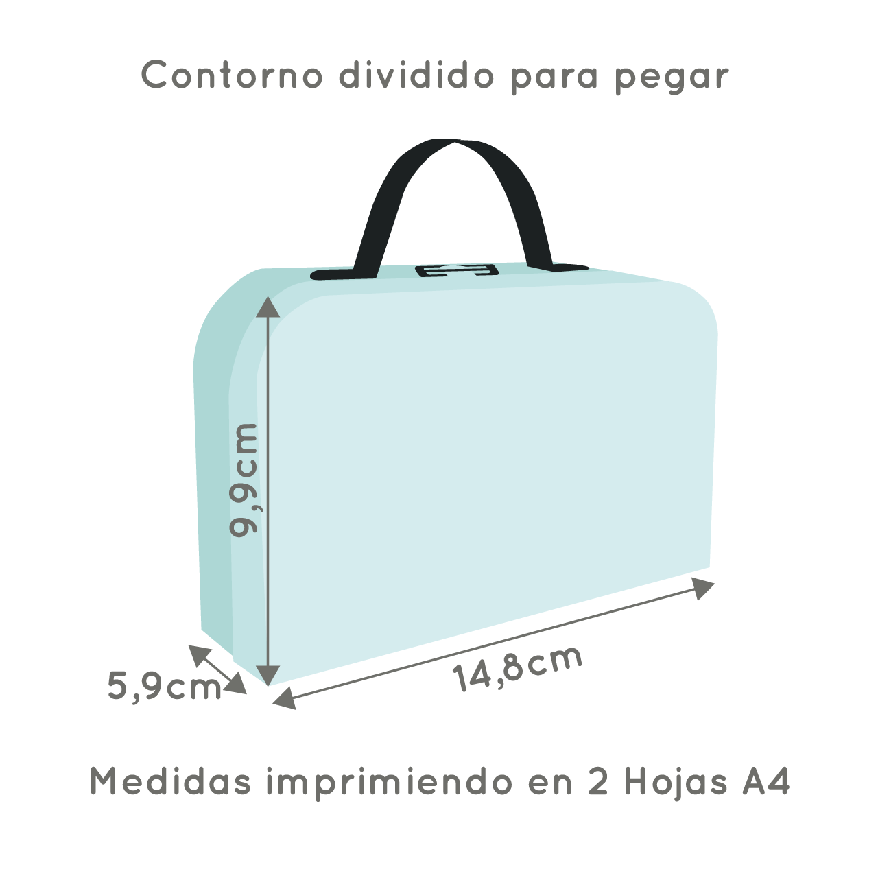 Molde caja valija maletin puntas redondeadas - Imagen 6