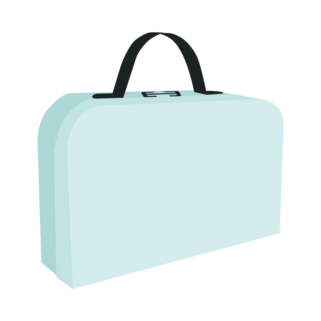 Molde caja valija maletin puntas redondeadas