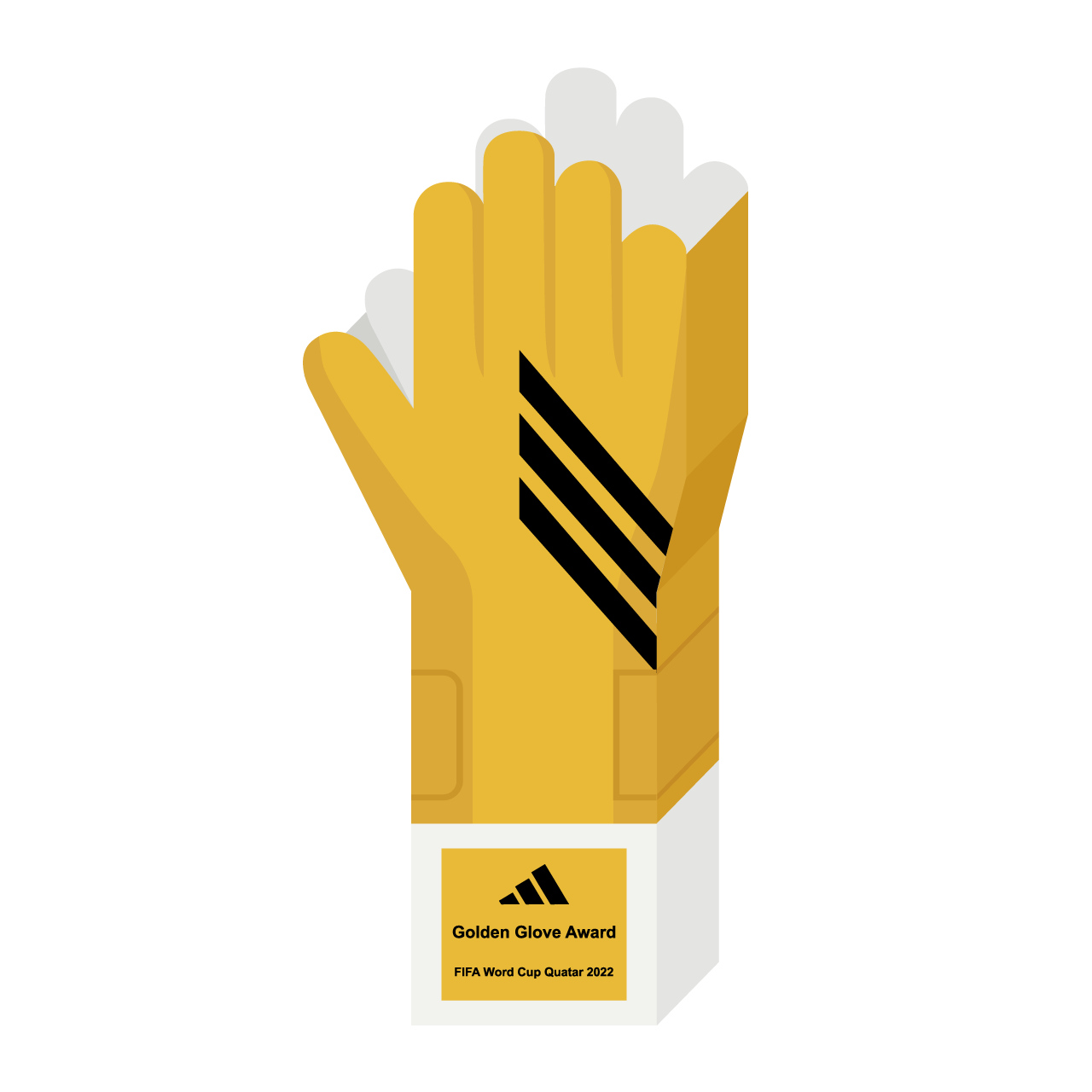 Molde caja trofeo guante mejor arquero