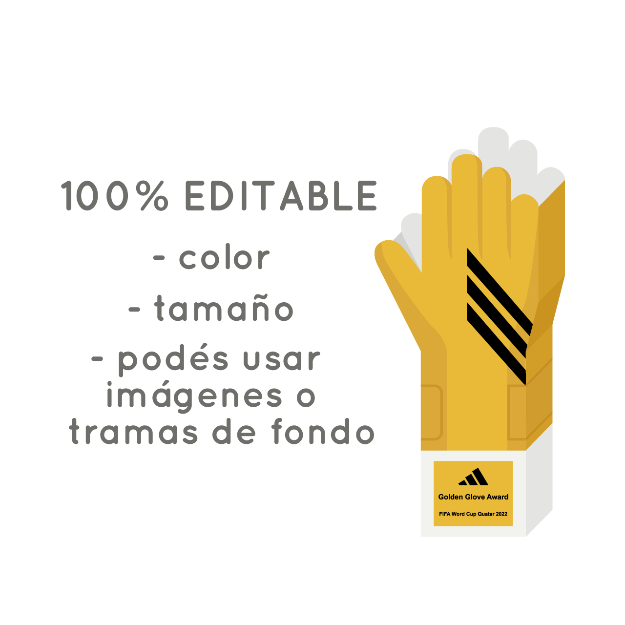 Molde caja trofeo guante mejor arquero - Imagen 4