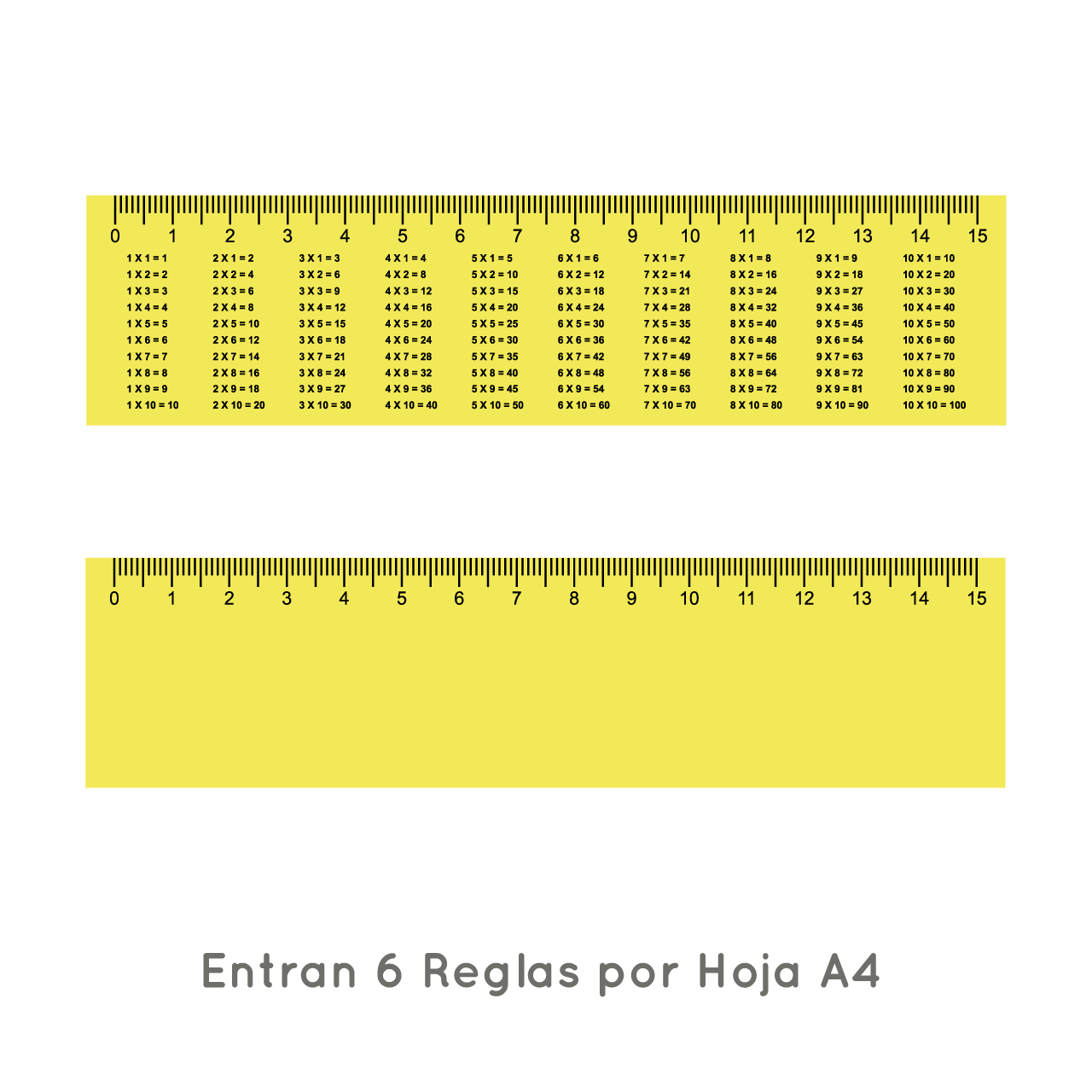 Kit tablas de suma resta multiplicación y reglas - Imagen 13