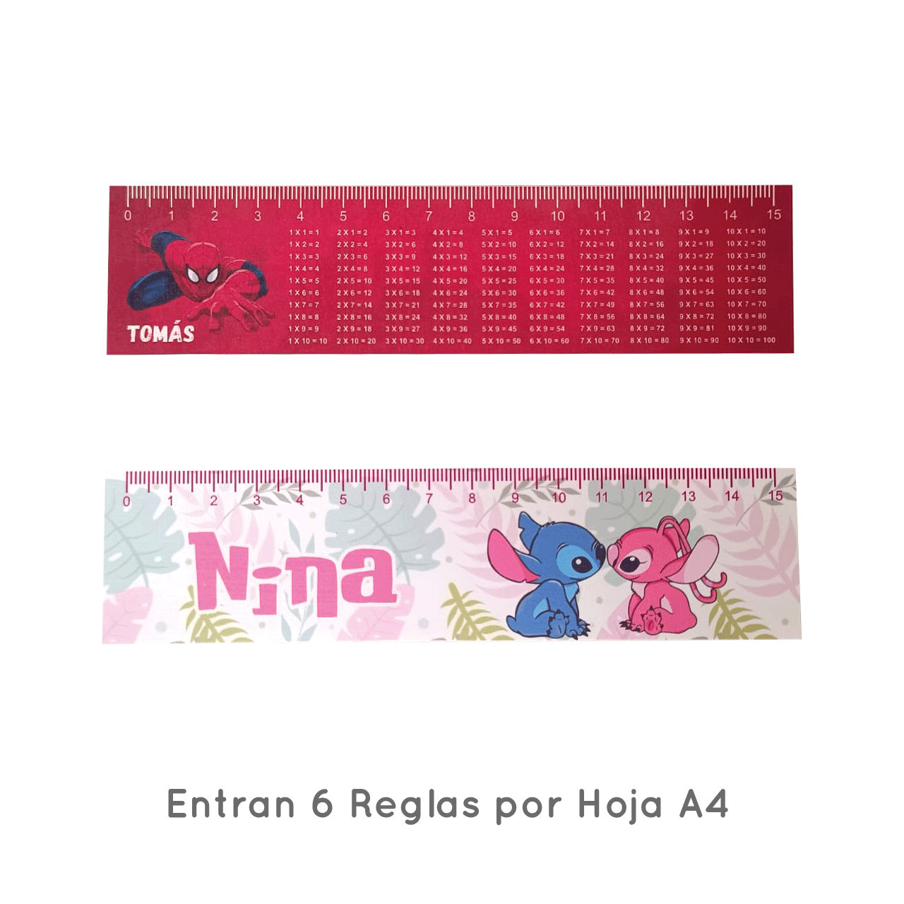 Kit tablas de suma resta multiplicación y reglas - Imagen 12