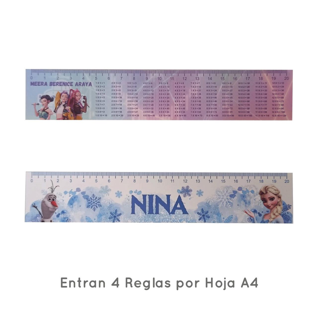 Kit tablas de suma resta multiplicación y reglas - Imagen 14